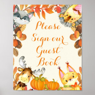 Pumpa för djurrister Skriv under vår gäst Bok Poster