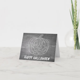 Pumpa för Halloween 1 kritskriftsutseende Kort