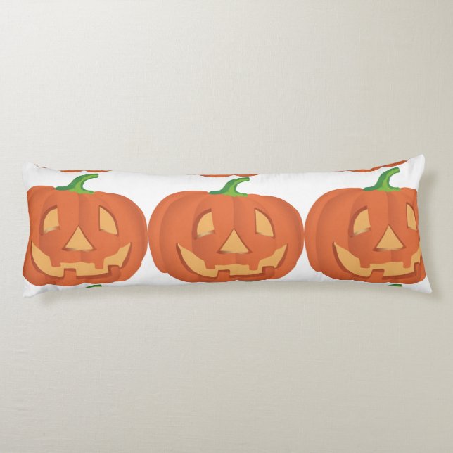 Pumpa för Halloween 1 Kroppskudde (Baksidan)