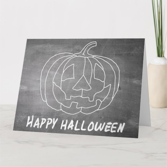 Pumpa för Halloween 1 skrivtavla utseende Kort (Framsida)