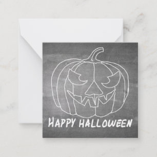 Pumpa för Halloween 3 skrivtavla utseende Anteckningskort