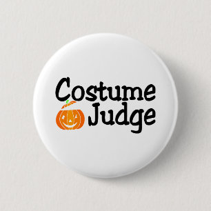 Pumpa för Halloween dräktdomare Knapp