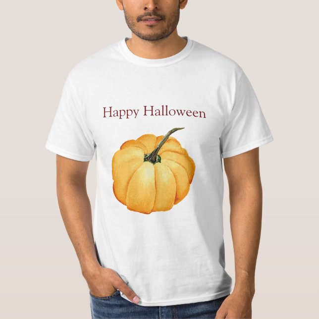 Pumpa för happy halloween söt orange t shirt (Framsida)