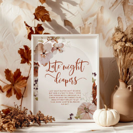 Pumpa för hönshuggning Sent night Diaper match Pos Poster