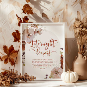 Pumpa för hönshuggning Sent night Diaper match Pos Poster