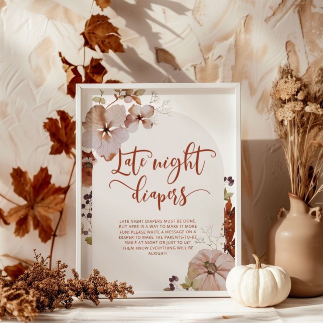 Pumpa för hönshuggning Sent night Diaper match Pos Poster (Skapare uppladdad)