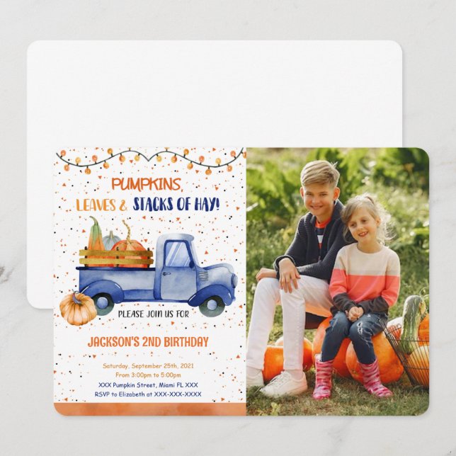 Pumpa Foto Inbjudan (Fram/baksida)