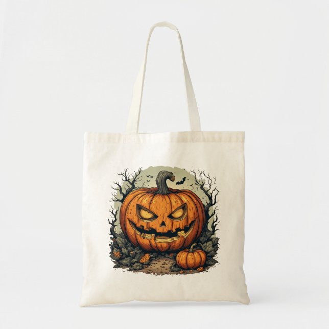 Pumpa från Halloween på en Tygkasse (Framsidan)
