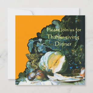 PUMPA ,FRUKT OCH GLASVAROR Thanksgiving Dinner Inbjudningar