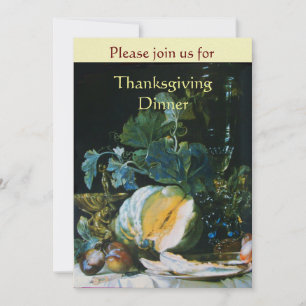 PUMPA , FRUKTER OCH GLASVAROR Thanksgivingemiddag Inbjudningar