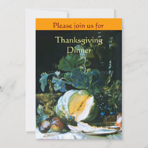 PUMPA , FRUKTER OCH GLASVAROR Thanksgivingemiddag Inbjudningar