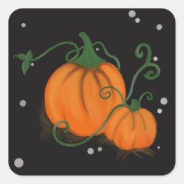 Pumpa Fyrkantigt Klistermärke