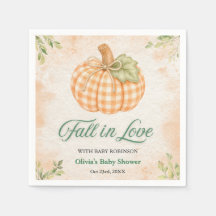 Pumpa Gingham Förälskad Baby Shower