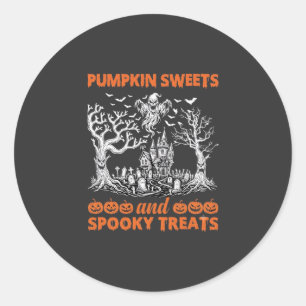 Pumpa Godis Spökliga Gods Spökhus Spöke Runt Klistermärke