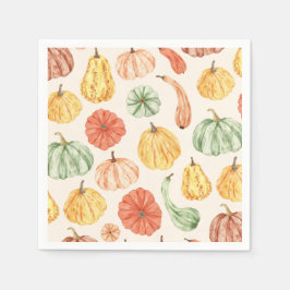 Pumpa Gourd Höst Bebis Shower Pappersservett