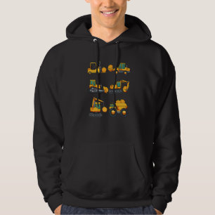 Pumpa Grävmaskin Lat halloween-kostym Tung utrustn Hoodie