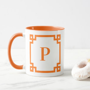 Pumpa Grekisk Nyckel Kant Monogram Mugg