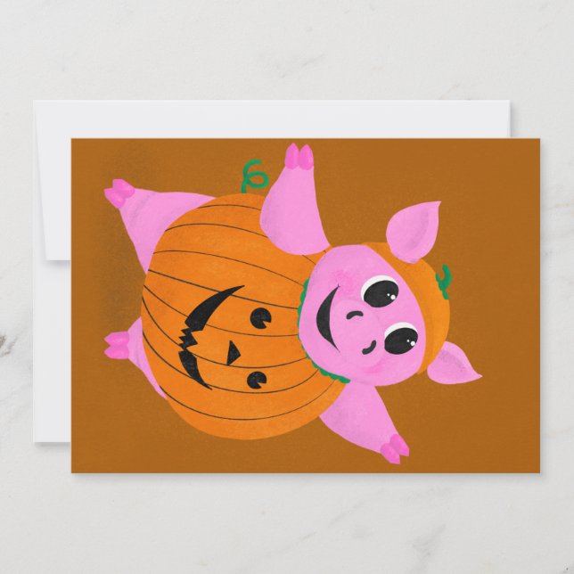 Pumpa Gris Julkort (Framsida)
