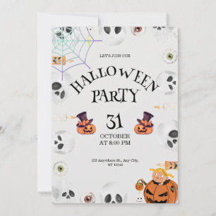 Pumpa Halloween-inbjudan, Halloween-natt Inbjudningar