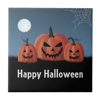 Pumpa Halloween Kakelplatta