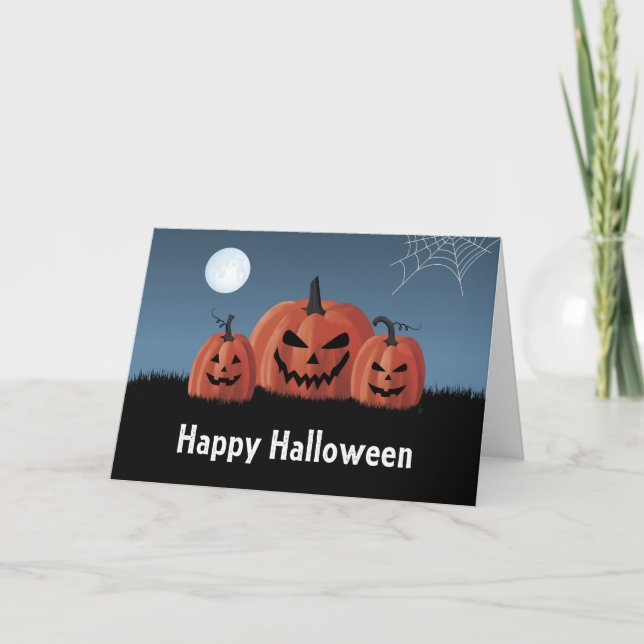 Pumpa Halloween Kort (Framsida)