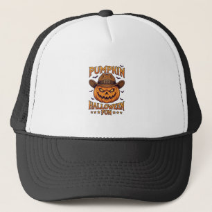 Pumpa Halloween Kul Jack Lantern Cowboyhatt Fladde Keps