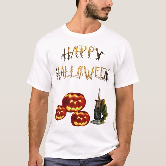 Pumpa Halloween T Shirt (Framsida)