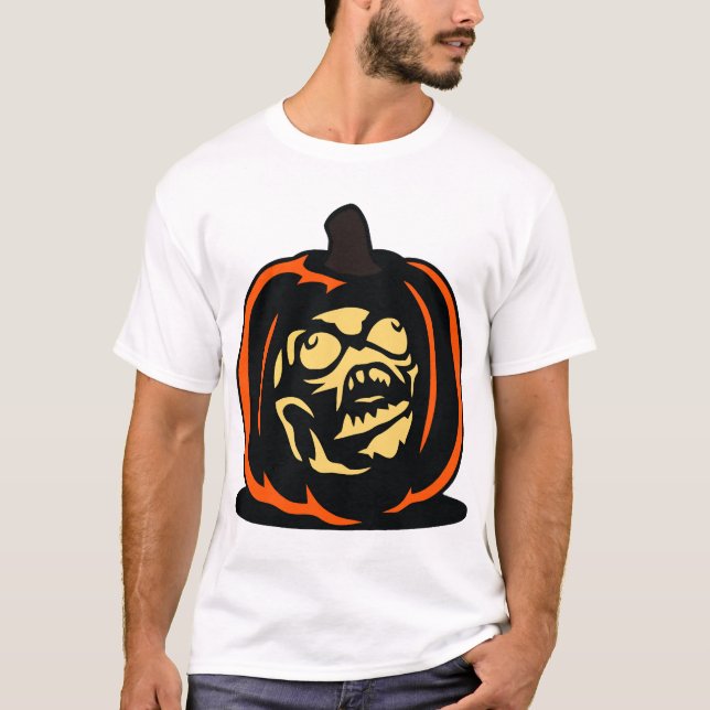 Pumpa Halloween T Shirt (Framsida)