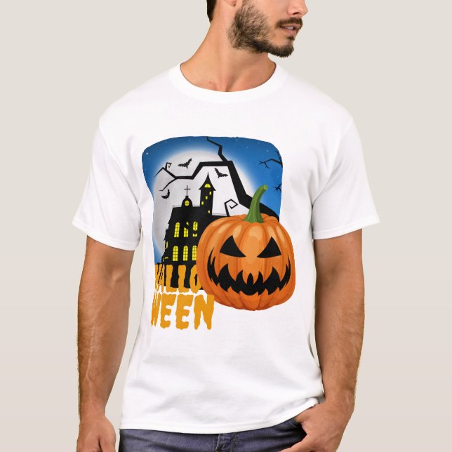 Pumpa Halloween T Shirt (Framsida)