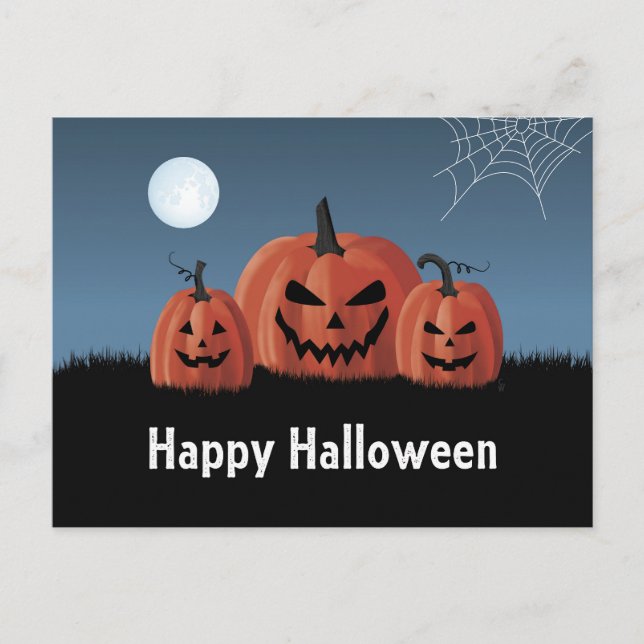 Pumpa Halloween Vykort (Framsida)