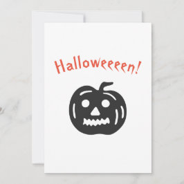 Pumpa Halloweenfest Ryslig Svart och Orange Inbjudningar