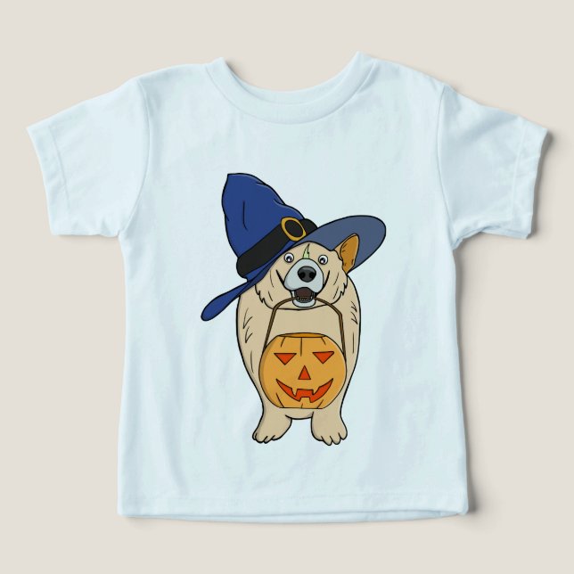 Pumpa-Häx-Hund T Shirt (Design Framsida)