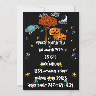 Pumpa Head Halloween-fest Invitationer Inbjudningar