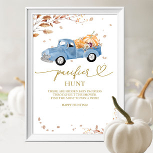Pumpa Höst Baby Shower Suttningsjakt Skylt