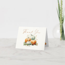 Pumpa Höst Baby Shower Tack Kort