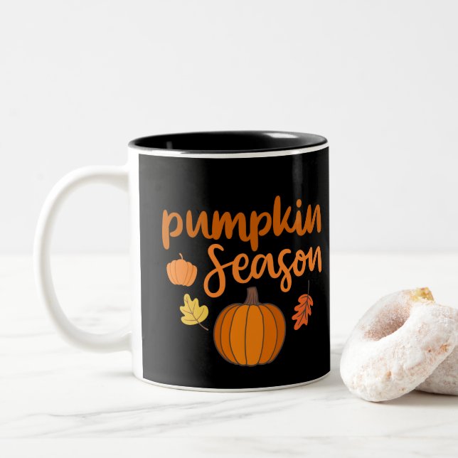 Pumpa Höst Fall Två-Tonad Mugg (Med munk)