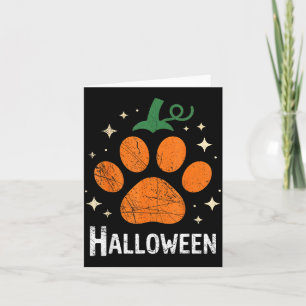 Pumpa Hund Katt Tassavtryck Halloween Husdjursälsk Kort
