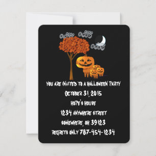 Pumpa Huvud Halloween-fest Inbjudningar