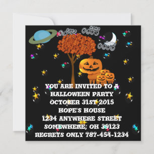 Pumpa Huvud Halloween-fest Invitationer Inbjudningar