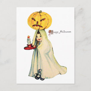 Pumpa huvud (Vintage Halloween-kort) Vykort