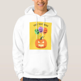 pumpa in halloween med ballonger redigerbara hoodie