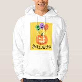 pumpa in halloween med ballonger redigerbara hoodie