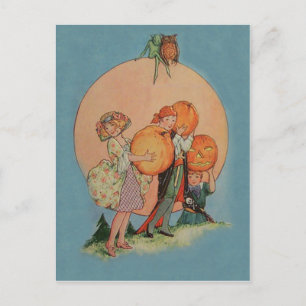 Pumpa Jack O Lantern Goblin Uggla Pirat Vykort