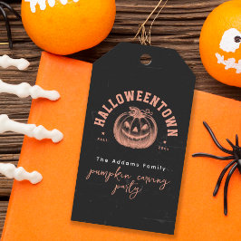 Pumpa Jack O Lantern Orange Halloweenfest Presentetikett
