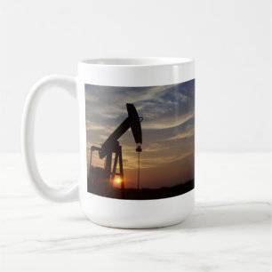 Pumpa jacken på sunset.en kaffemugg