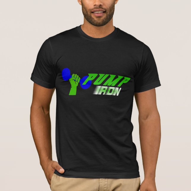 Pumpa järnWeightliftingskjortan Tee Shirt (Framsida)