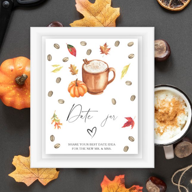 Pumpa kaffe Bröllopsdusch Datum idéer för kvällen Poster (Skapare uppladdad)
