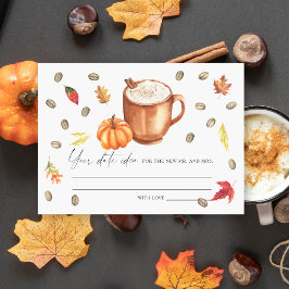 Pumpa kaffe Bröllopsdusch Datum nattidéer Tilläggskort