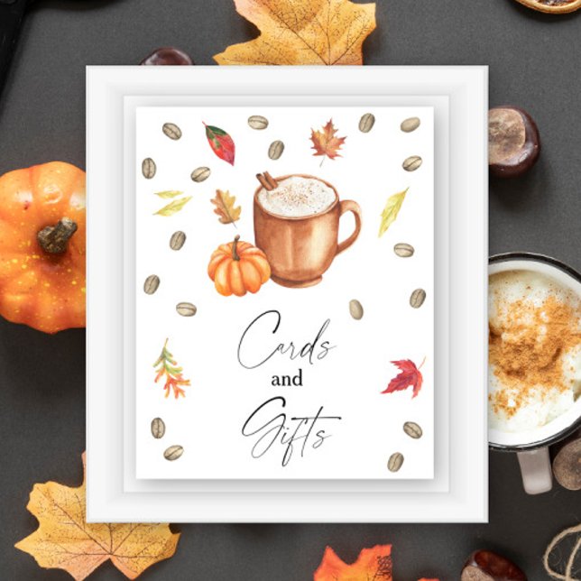 Pumpa kaffe Bröllopsdusch Kort och presenter Poster (Skapare uppladdad)