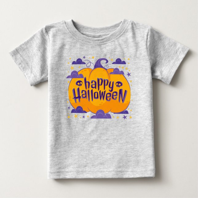 Pumpa Kids Gott Halloween Baby Baby T-Shirt (Framsida)